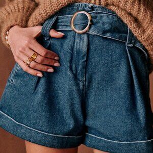 Sezane 〰️ Rome Denim Shorts